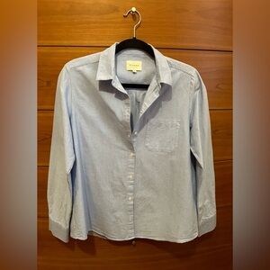 Sezane Tomboy shirt, blue, size M (38, 6)